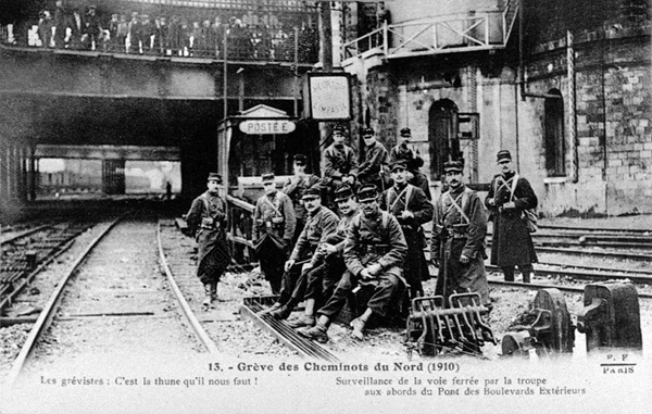Γαλλία απεργίες σιδηρόδρομοι 1910 France railways strike 1910