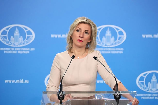 Μαρία Ζαχάροβα, εκπρόσωπος του ρωσσικού Υπουργείου Εξωτερικών
