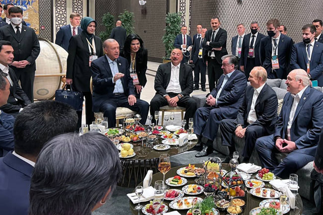 Σαμαρκάνδη, Διάσκεψη SCO 2022 Ερντογάν Πούτιν Λουκασένκο Samarkand SCO 2022 Erdogan Putin Lukashenko